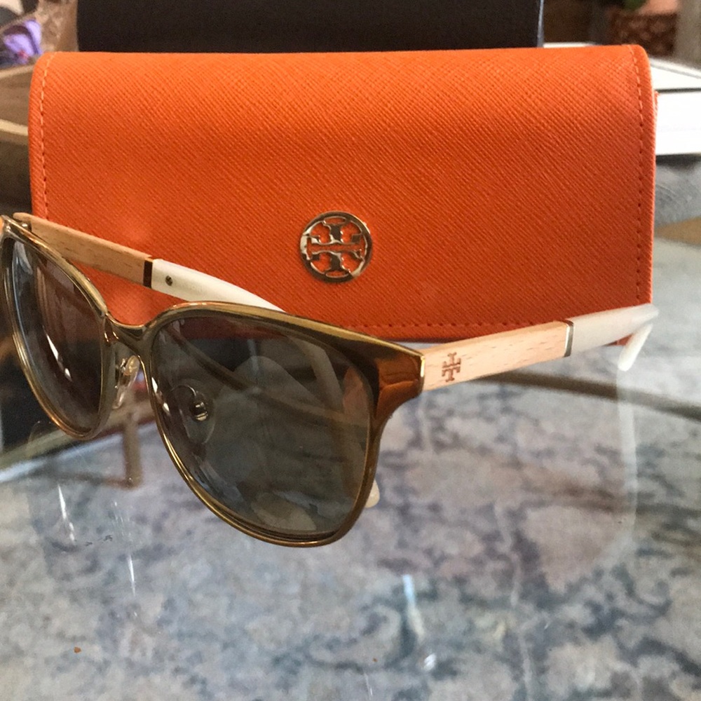 Tory Burch Gold Sunglasses with Case